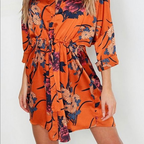 Floral Shirt Dress - Picture 4 of 4